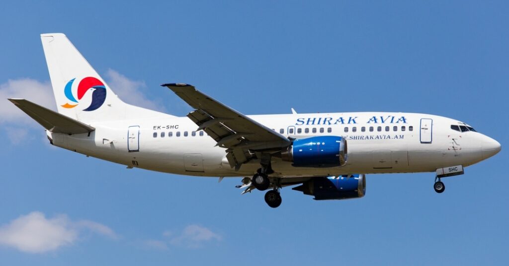 Shirak Avia flights Yerevan to Krasnoyarsk