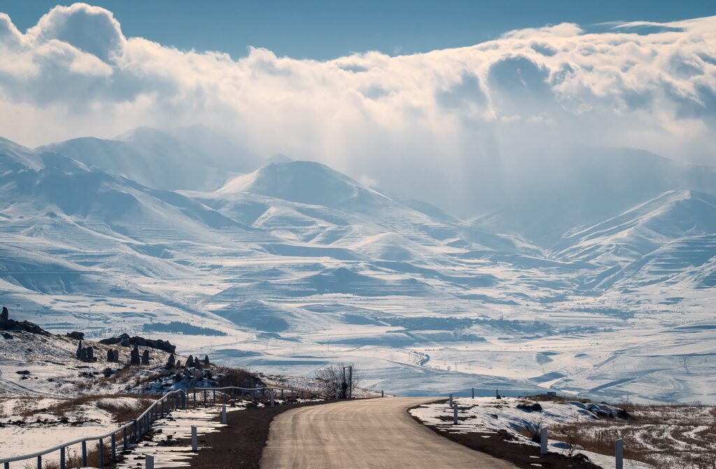 Armenian mountains in December