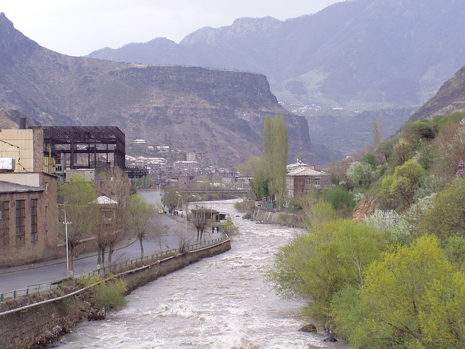 Debed River in Alaverdi