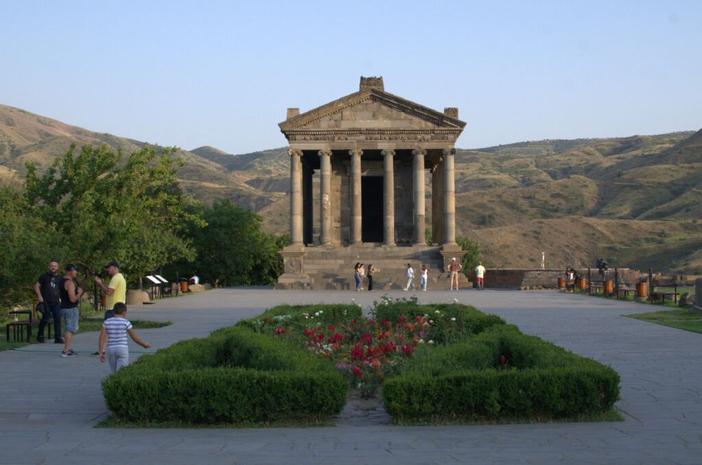 Garni temple sunset
