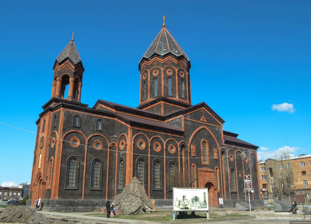 Holy Saviours Church, Gyumri in April